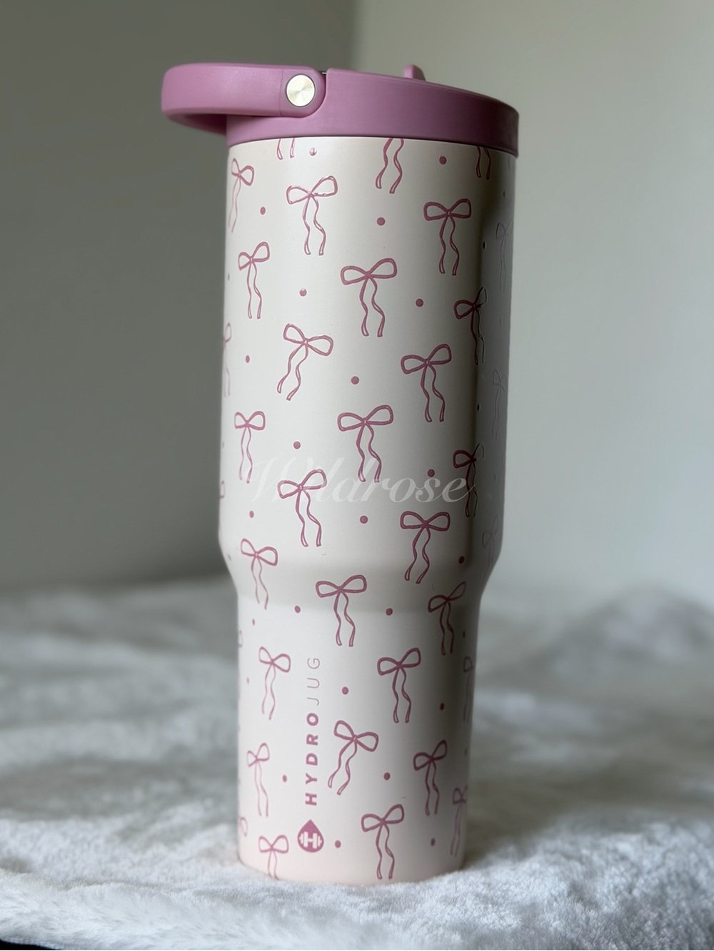 Hydrojug Pink Bows 32oz PRETTY PLEASE Sport Traveler tumbler NWT
